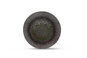 Plate 28,5cm textured moss Cone