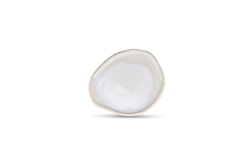 Plate 21x18cm pure pearl Icon