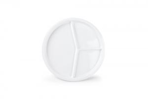 Divider plate 23cm 3 parts white Care