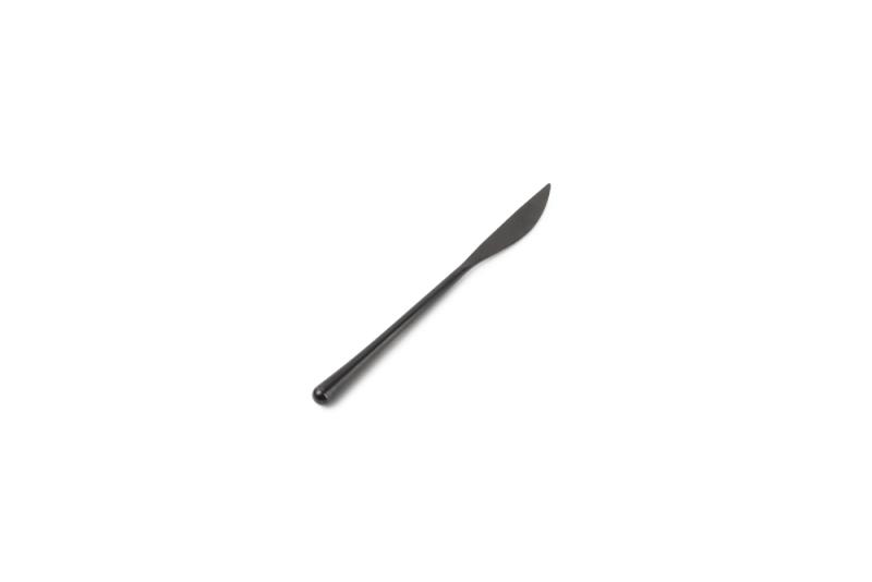 Table knife matte black Revive - set/6