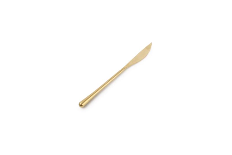 Table knife matte gold Revive - set/6