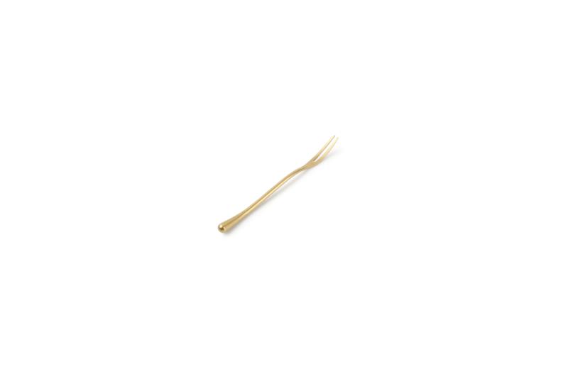 Snack fork matte gold Revive - set/6