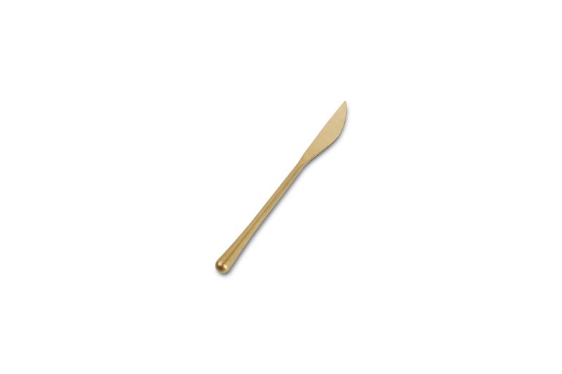Dessert knife matte gold Revive - set/6