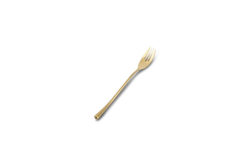 Dessert fork matte gold Revive - set/6