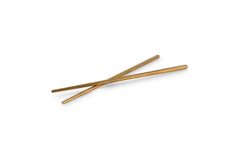 Chopstick matte gold Helix - set/6