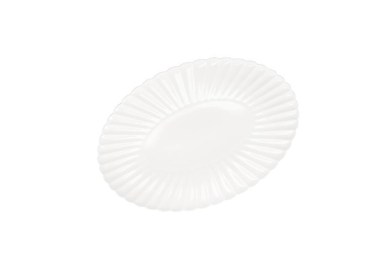 Serving dish 36,5x25cm white Bloom