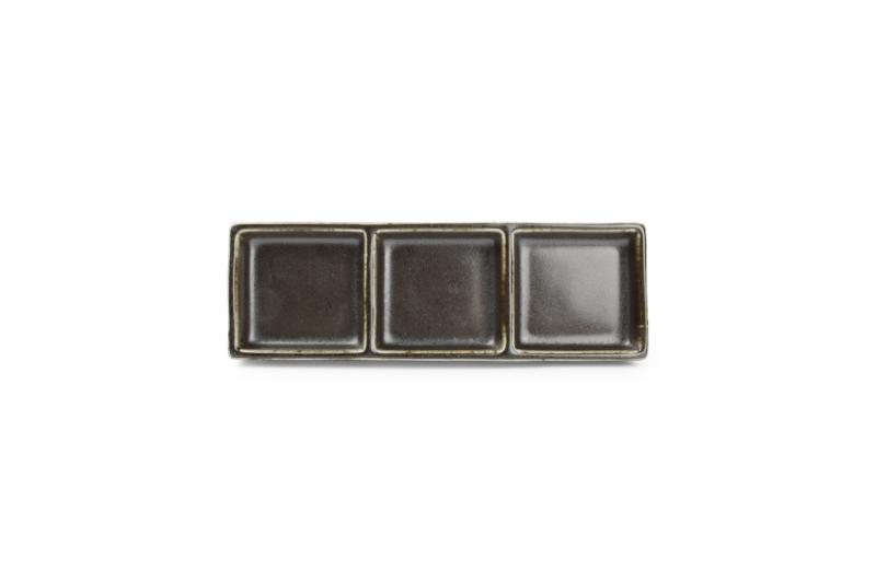 Serving dish 24x8cm black Ceres