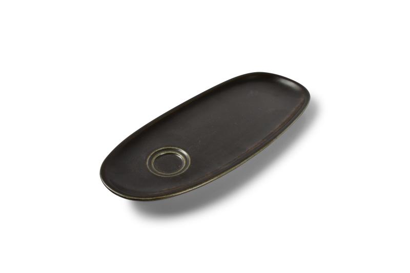 Saucer 35x15cm universal black Ceres