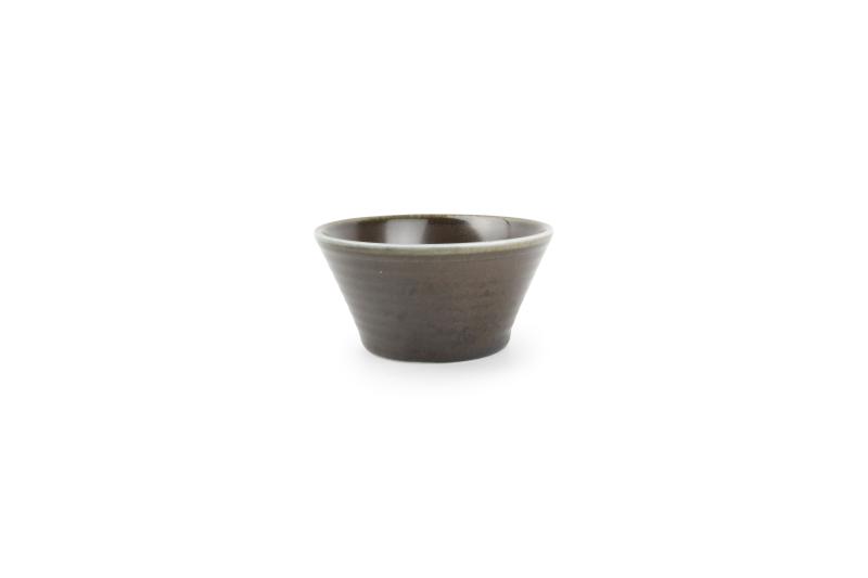 Bowl 10xH5cm conical black Line