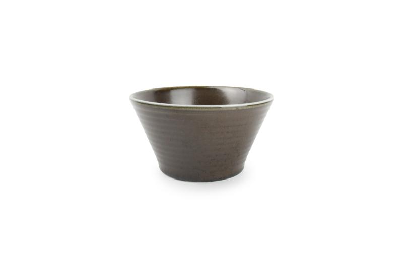 Bowl 15xH8cm conical black Line
