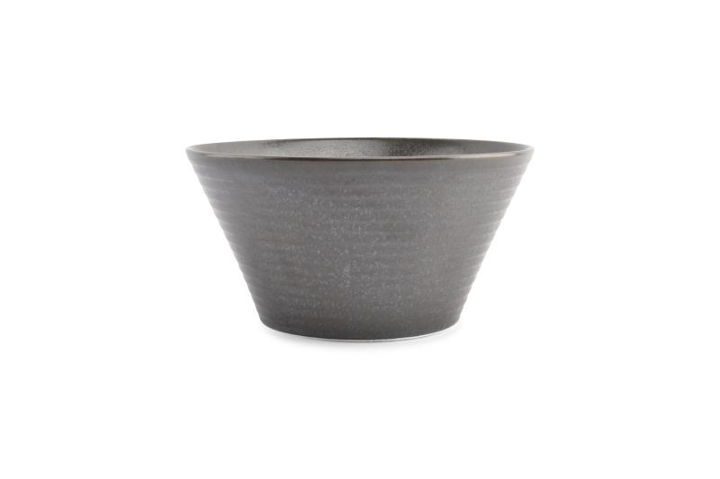 Bowl 21,5xH11cm conical black Line