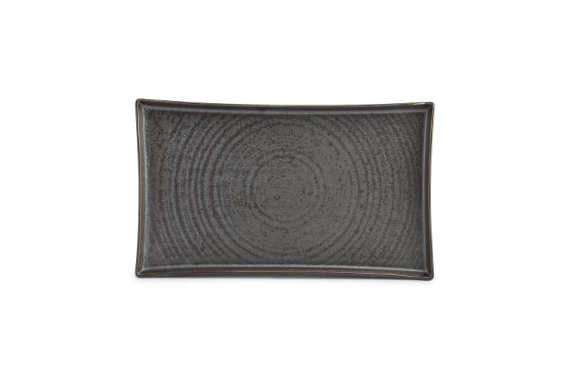 Plate 33x20cm black Line - Utgående