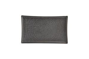 Plate 33x20cm black Line - Utgående