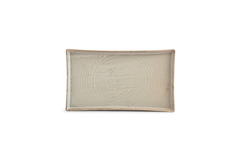 Plate 30x17cm grey Line