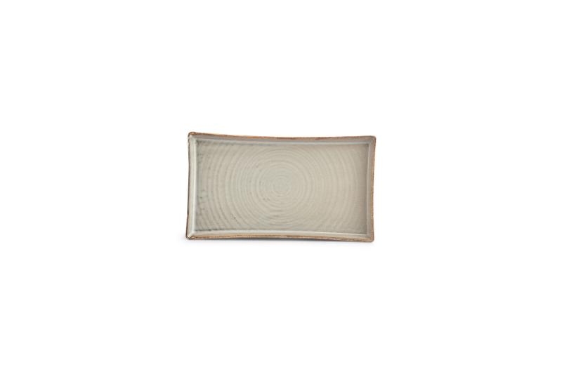 Plate 22x12cm grey Line