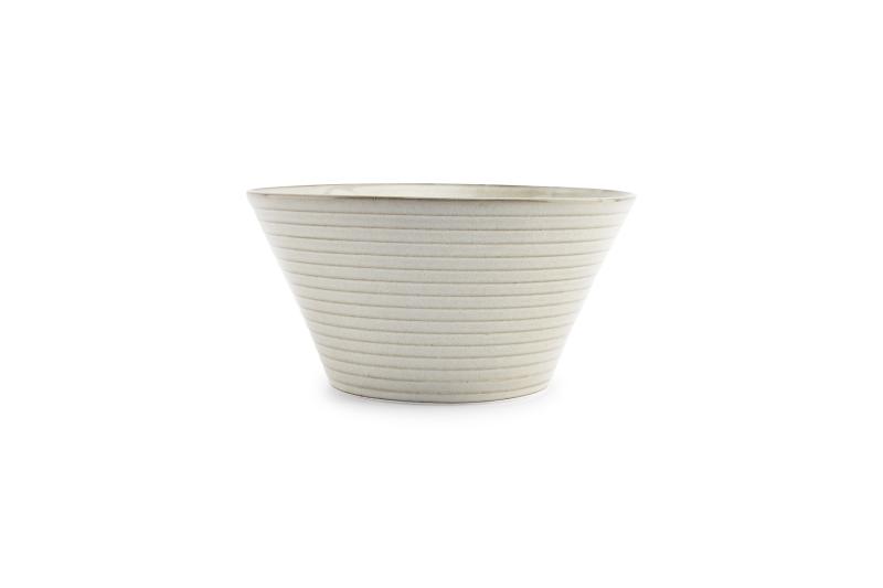 Bowl 21,5xH11cm conical grey Line