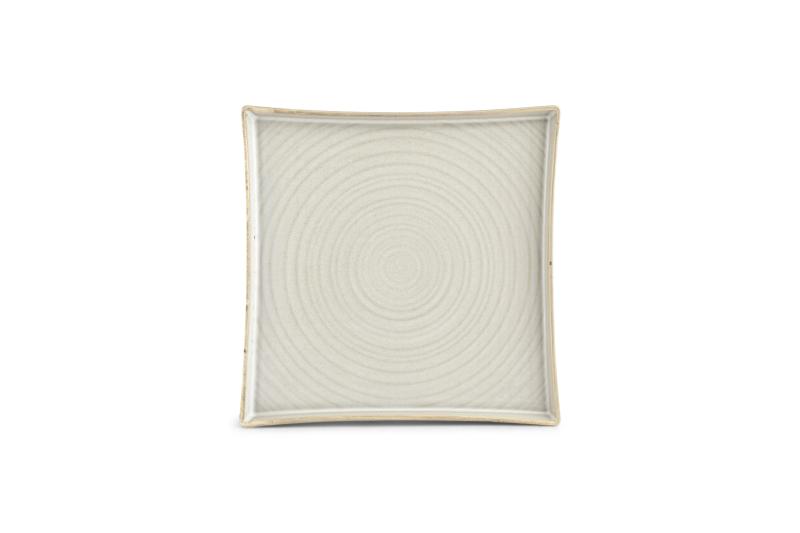 Plate 27x27cm grey Line - Utgående