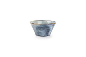 Bowl 13xH6,5cm conical blue Line