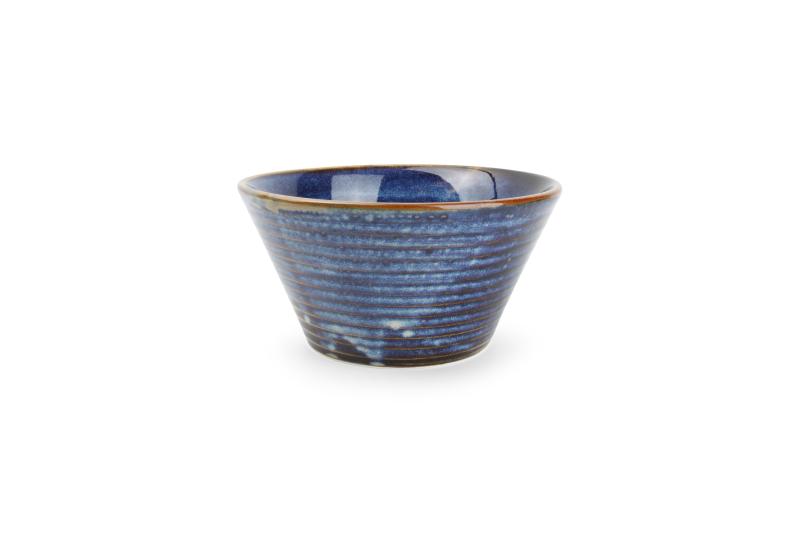 Bowl 18xH9cm conical blue Line