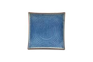 Plate 27x27cm blue Line