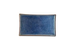 Plate 33x20cm blue Line - Utgående