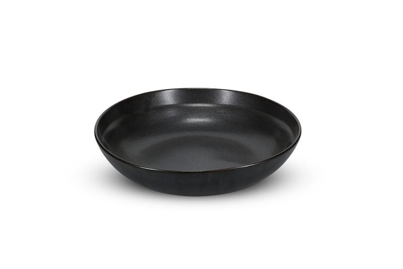 Serving dish 30,5xH7,5cm black Ceres