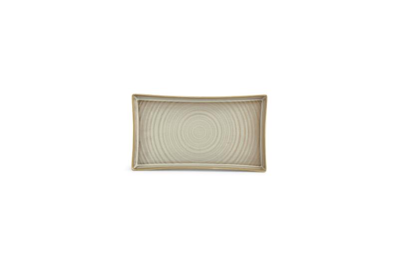 Plate 22x12cm green Line