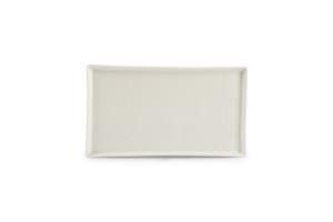 Plate 30x17cm white Line
