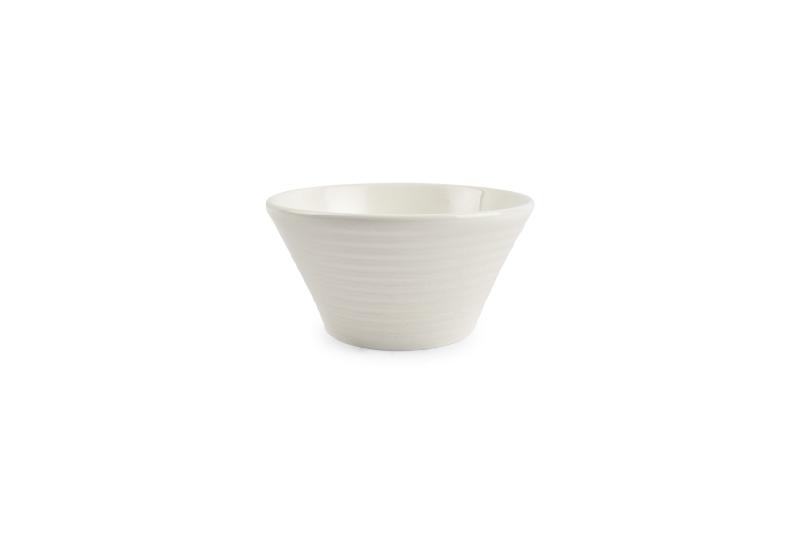Bowl 13xH6,5cm conical white Line