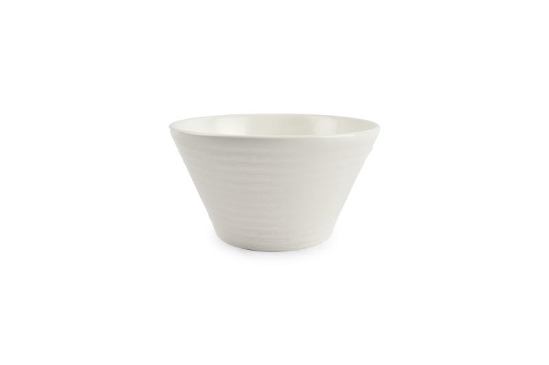 Bowl 15xH8cm conical white Line