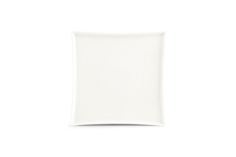 Plate 27x27cm white Line - Utgående