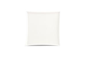 Plate 27x27cm white Line - Utgående