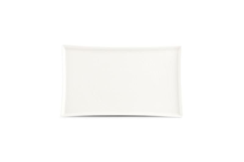 Plate 33x20cm white Line - Utgående