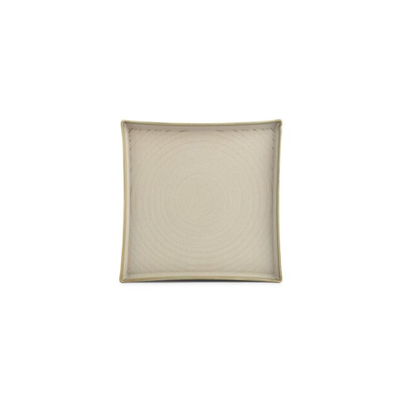 Plate 27x27cm green Line