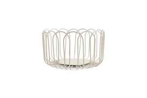 Wire basket 19xH10cm grey Flores