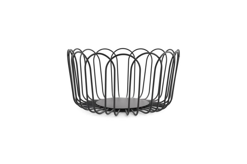 Wire basket 19xH10cm black Flores