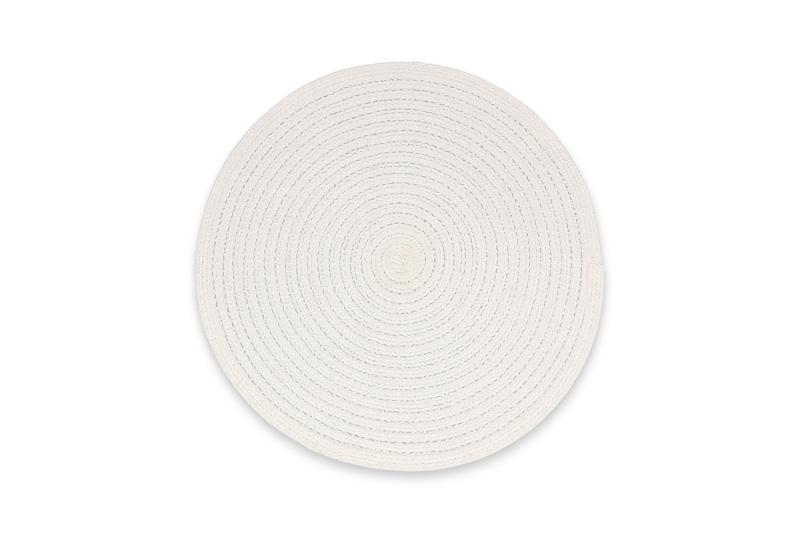 Placemat 36cm round white Nala