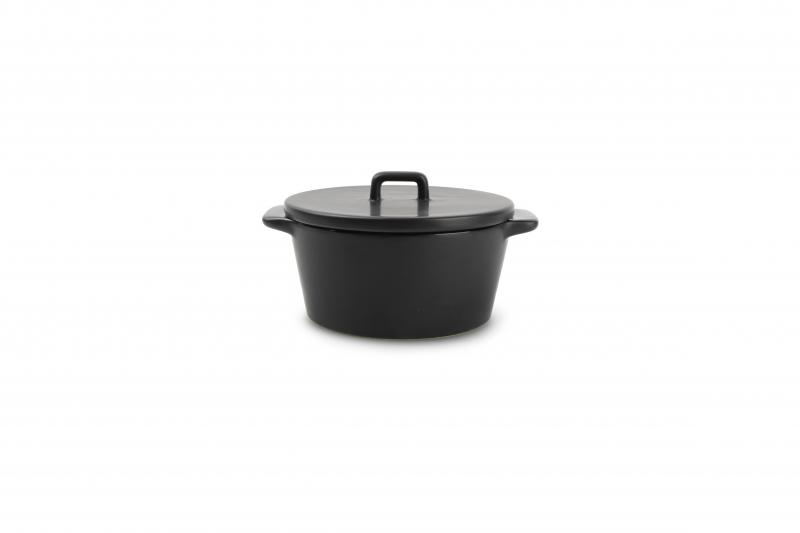 Baking dish 15/10xH5,5cm with lid black Ardo - Utgående