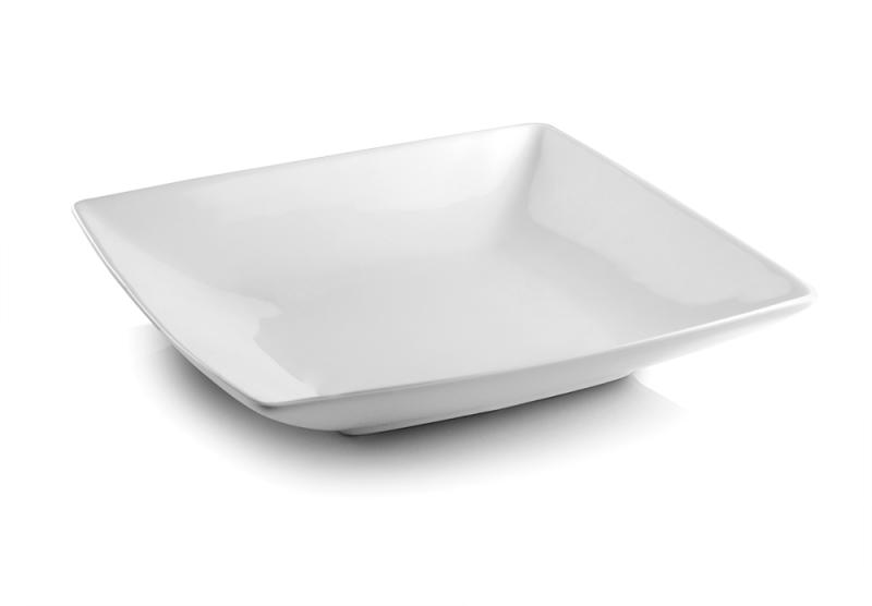 Deep plate 22x22xH4cm white Squito