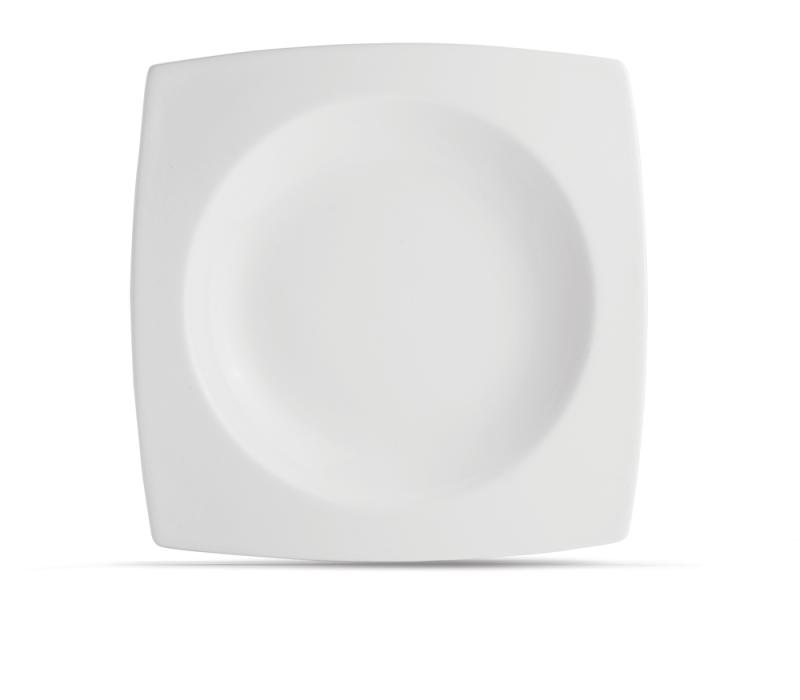 Deep plate 27/21xH4cm white Squito