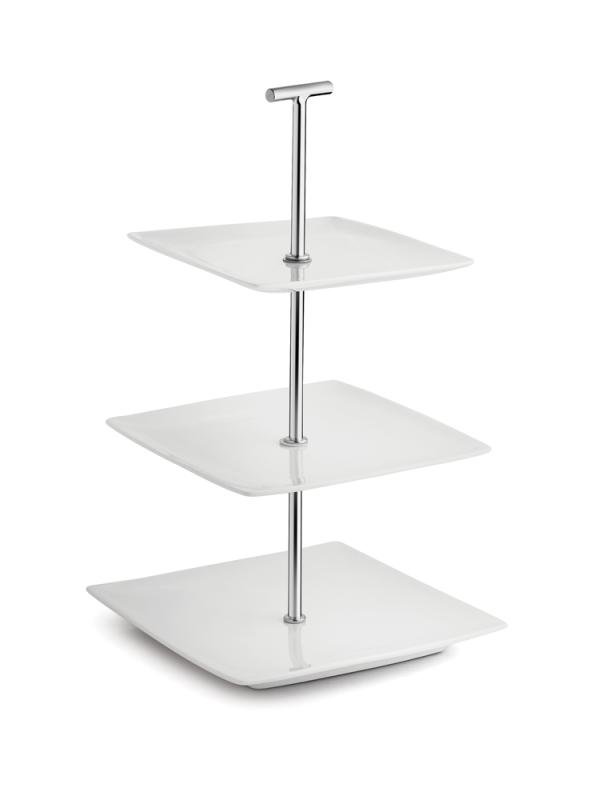 Serving tower 20x20xH33cm white Squito