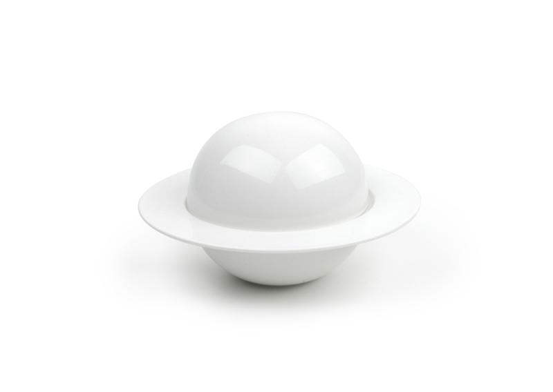 Bowl 18xH11cm with cover white Flavor