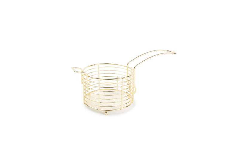 French fries basket 11xH7,5cm gold Wire Ware - Utgående