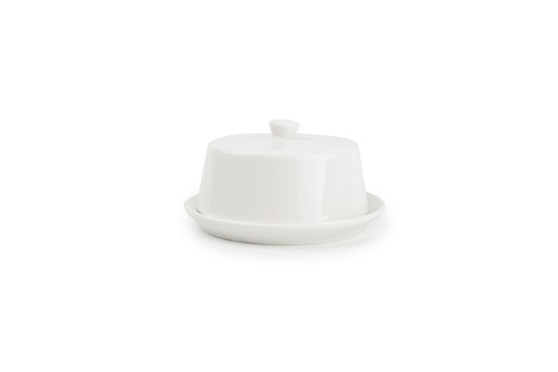 Butter dish 8xH4cm white Gusto