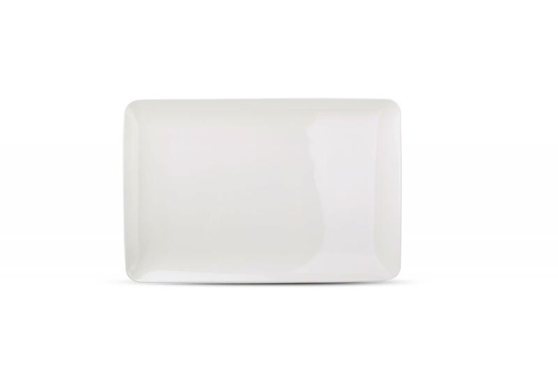 Plate 36x24cm white Solid