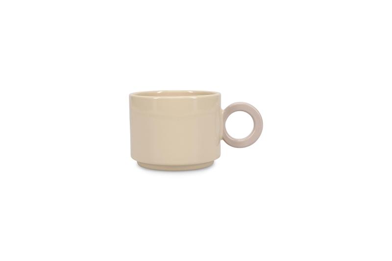 Mug 28cl beige/grey Lou