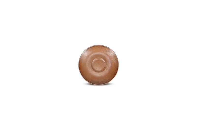 Saucer 14cm dark brown Ovio