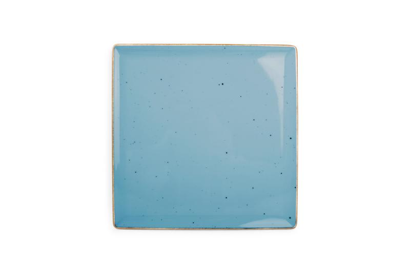 Plate 25,5x25,5cm blue Collect