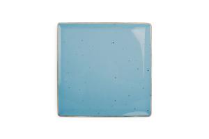 Plate 25,5x25,5cm blue Collect