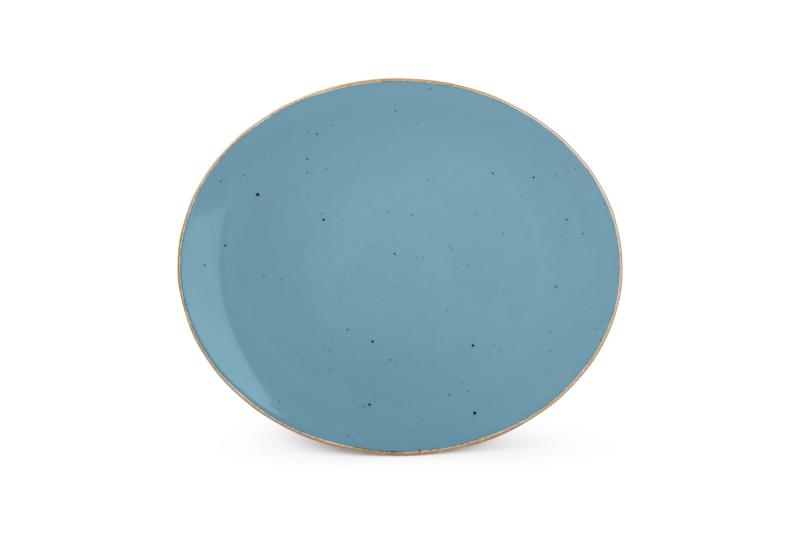 Plate 30,5x26cm blue Collect